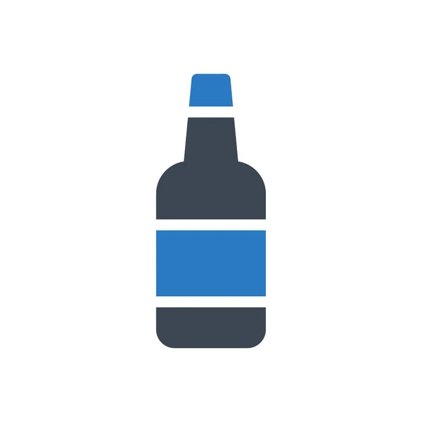 Alcohol Vector Glyph Kleur Pictogram — Stockvector