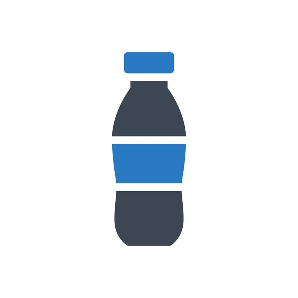 Flaska Vektor Glyf Färg Ikon — Stock vektor