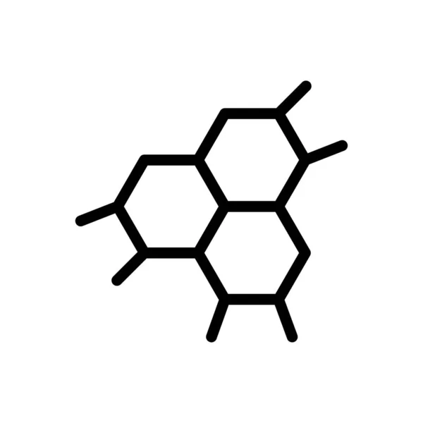 Molécula Vetor Ícone Linha Fina — Vetor de Stock