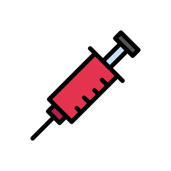 Vaccinationsvektor Platt Färg Ikon — Stock vektor