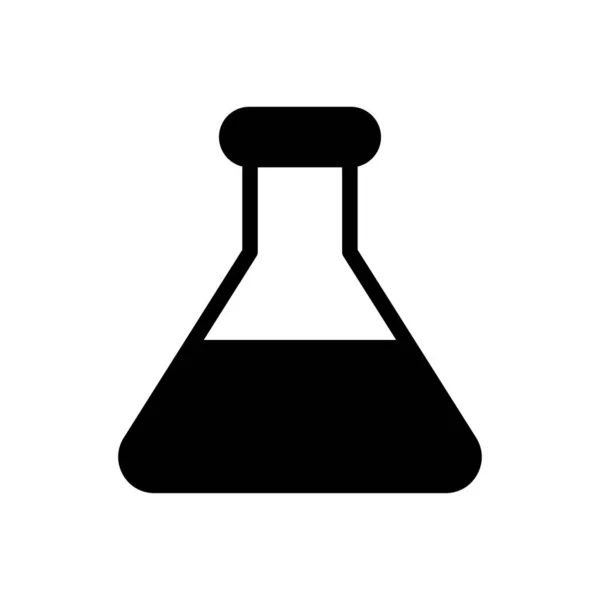 Beaker Vector Glyph Flat Icon — ストックベクタ