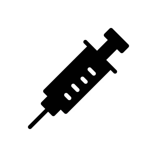 Impfung Vektor Glyphen Flaches Symbol — Stockvektor