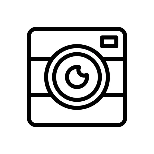 Camera Vector Thin Line Icon — Stock Vector