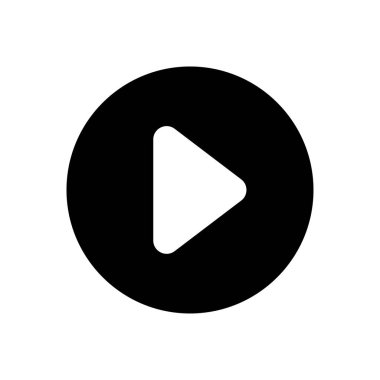 vektör glyph düz simgesini çal