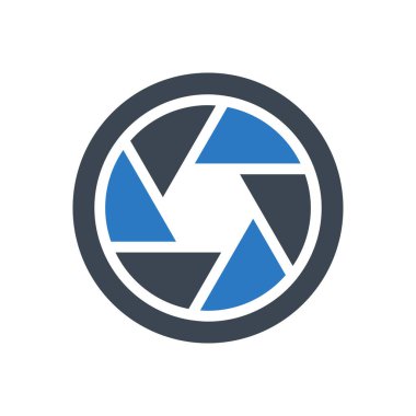 Lens vektör renk simgesi