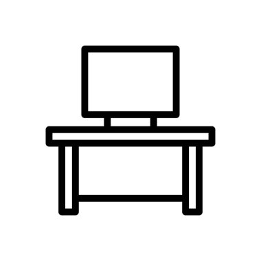 ofis vektörü ince çizgi simgesi