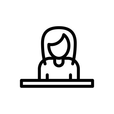 çalışan vektör ince çizgi simgesi