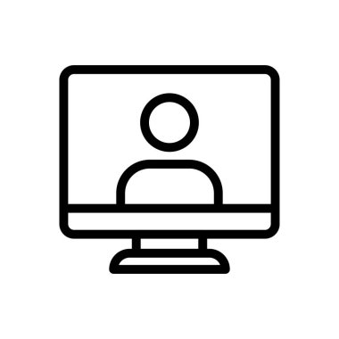 profil vektörü ince çizgi simgesi