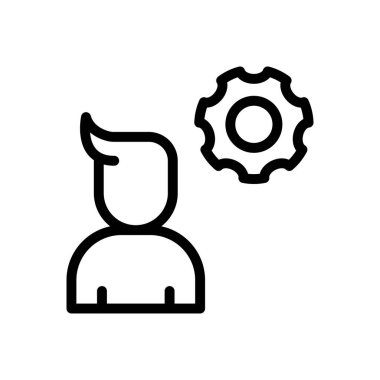 profil vektörü ince çizgi simgesi