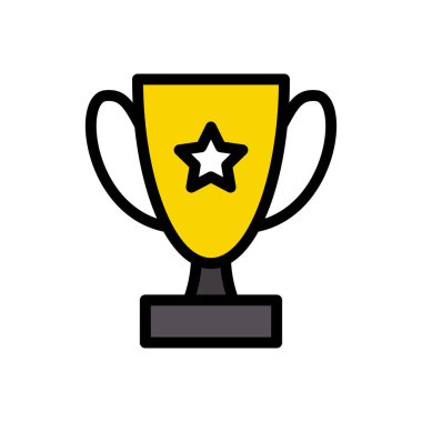 başarı vektörü düz renk simgesi