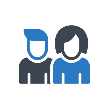 kadın vektör renk simgesi 