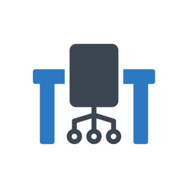 sandalye vektör renk simgesi 