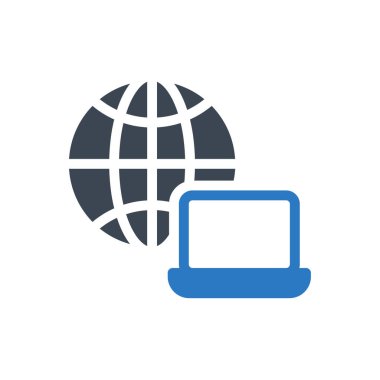 İnternet vektör renk simgesi 