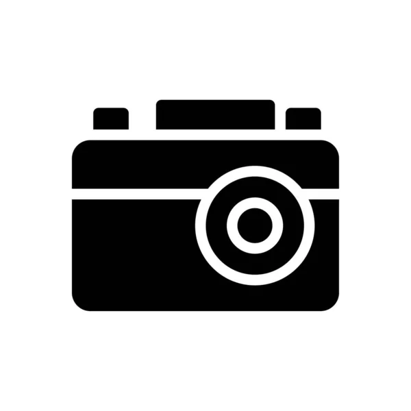 Camera Vector Glyph Platte Pictogram — Stockvector