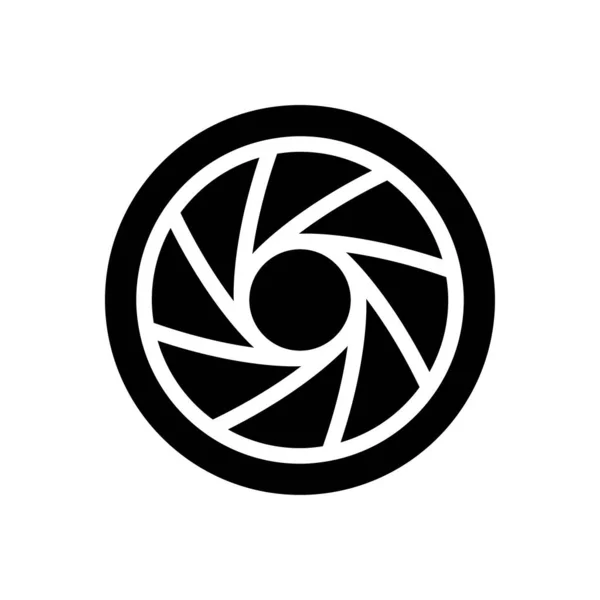 Kamera Vektor Glyphen Flaches Symbol — Stockvektor