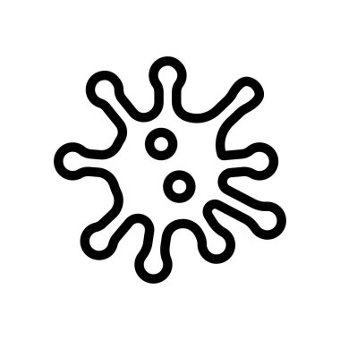 Virüs vektörü ince çizgi simgesi