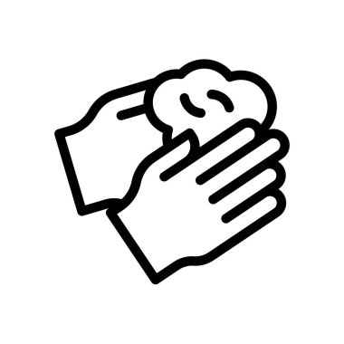 Temizleme vektörü ince çizgi simgesi