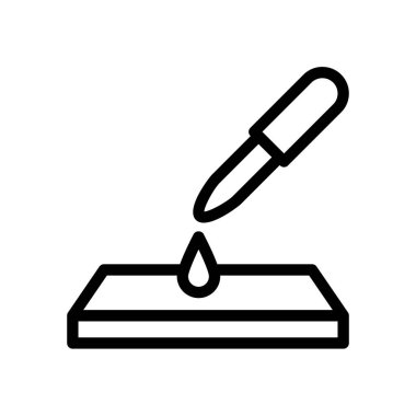 kan vektörü ince çizgi simgesi