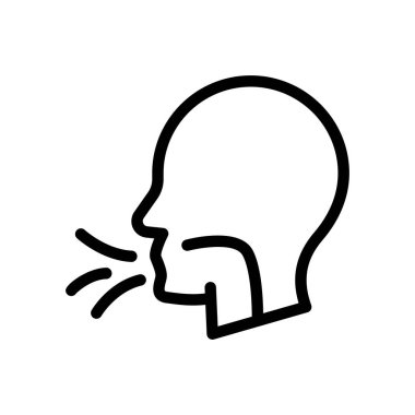 Alerji vektörü ince çizgi simgesi