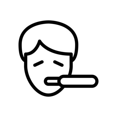 sıcaklık vektörü ince çizgi simgesi