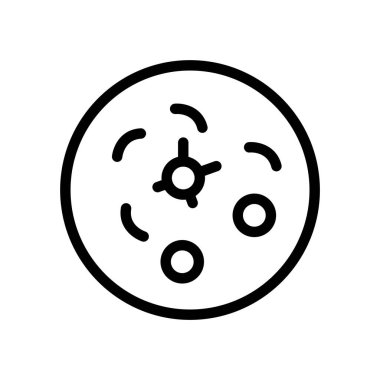 bakteri vektörü ince çizgi simgesi