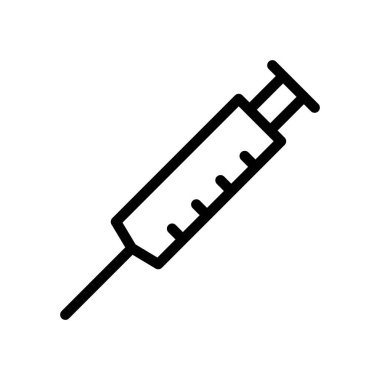 Aşı vektörü ince çizgi simgesi