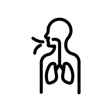 Alerji vektörü ince çizgi simgesi