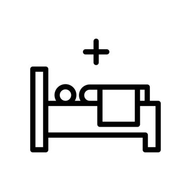 Klinik vektör ince çizgi simgesi