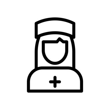 tıbbi vektör ince çizgi simgesi