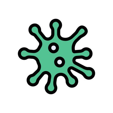 Virüs vektörü düz renk simgesi