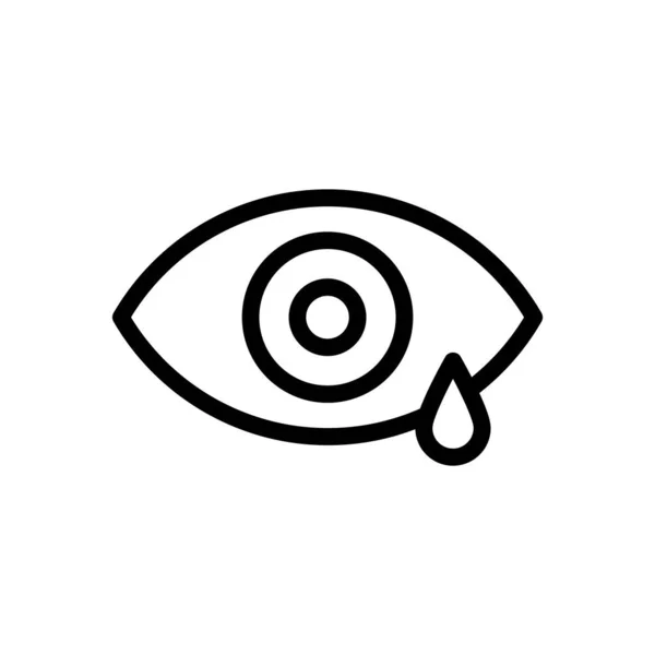 Eye Vector Thin Line Icon — Stock Vector