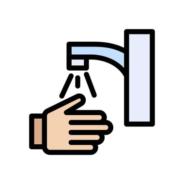 tap vektörü düz renk simgesi