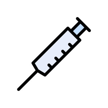 Aşı vektörü düz renk simgesi