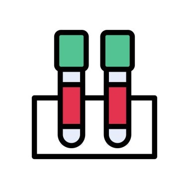 tüp vektör düz renk simgesi
