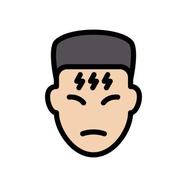 Acı vektörü düz renk simgesi