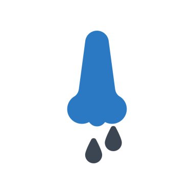 burun vektör renk simgesi