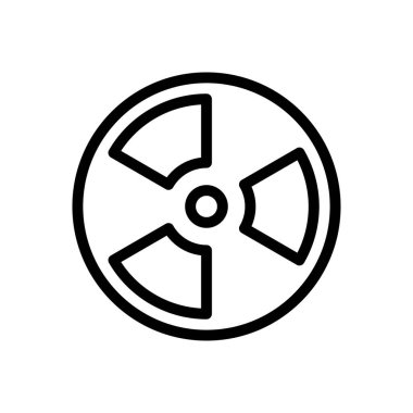 radyasyon vektörü ince çizgi simgesi