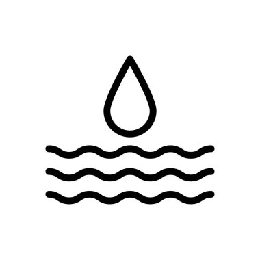 yağ vektörü ince çizgi simgesi