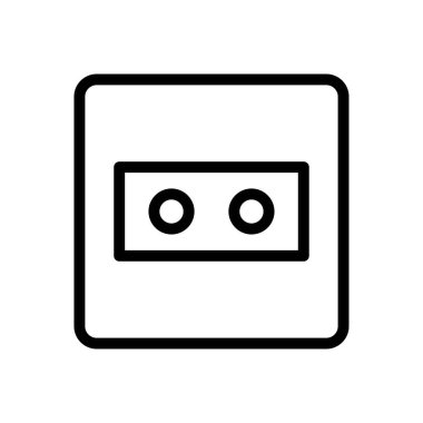 elektrik vektörü ince çizgi simgesi