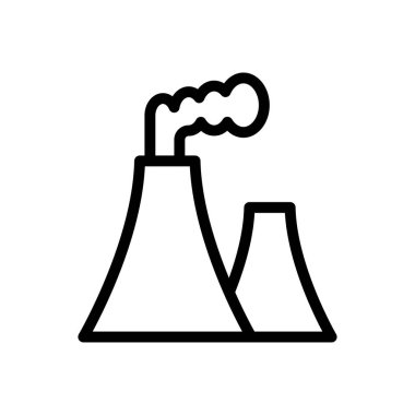 Rafineri vektör ince çizgi simgesi