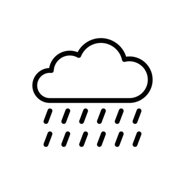 bulut vektörü ince çizgi simgesi