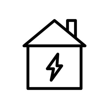 ev vektörü ince çizgi simgesi