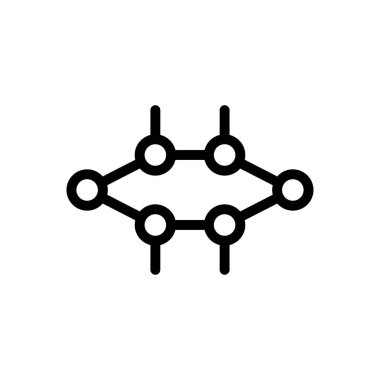 hücre vektörü ince çizgi simgesi