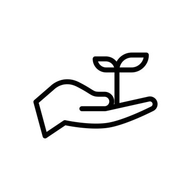 büyüme vektörü ince çizgi simgesi