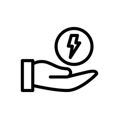 enerji vektörü ince çizgi simgesi