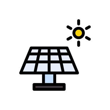 enerji vektörü düz renk simgesi