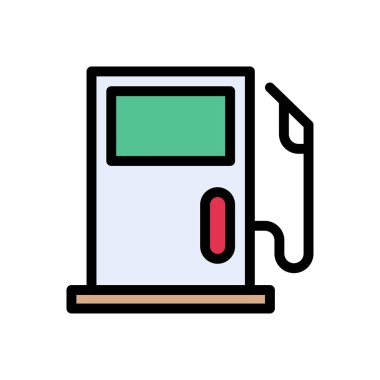 pompa vektörü düz renk simgesi