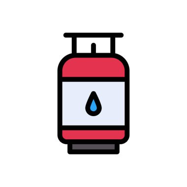 silindir vektör düz renk simgesi