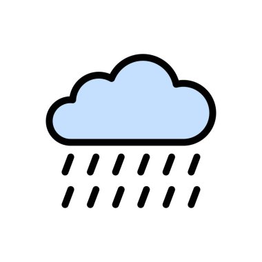 bulut vektörü düz renk simgesi