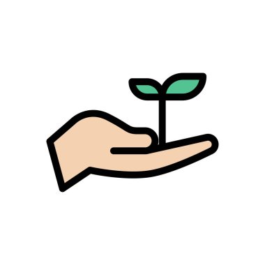 büyüme vektörü düz renk simgesi